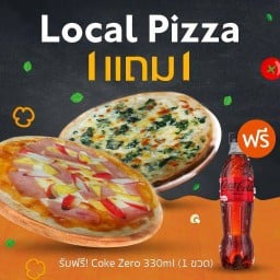 Local Pizza ทุกหน้า 1 แถม 1!! + ฟรี  Coke Zero 330m (1ขวด)l