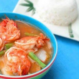 ข้าวแกงส้มผักรวมกุ้ง