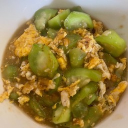 ผัดบวบใส่ไข่2ฟอง