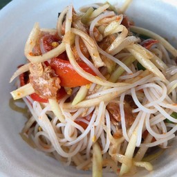 ตำซั่วปลาร้าไม่ใส่ปู