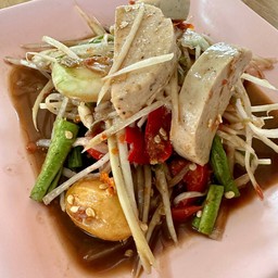 ตำปลาร้าหมูยอ