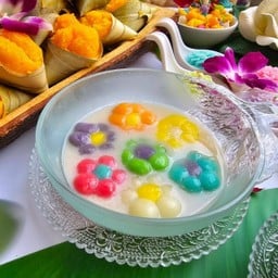 บัวลลอยดอกไม้(ดอกเดซี่)หลายสีสูตรนำตาลโตนดแท้100%