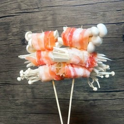 เบคอนพันเห็ดรวม