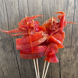 ปลาหมึกกรอบเสียบไม้