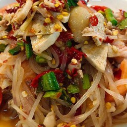 ตำปลาร้าหมูยอเส้นเล็ก