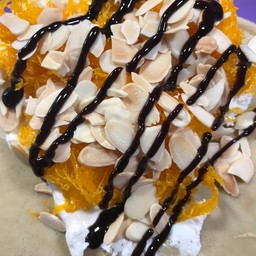 ครีมสดนม+ฝอยทอง+อัลมอนด์