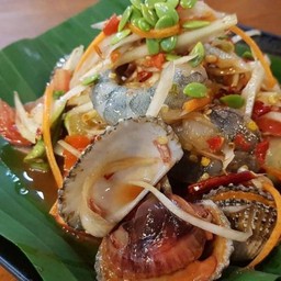 ตำเกาเหลาทะเลปูปลาร้า