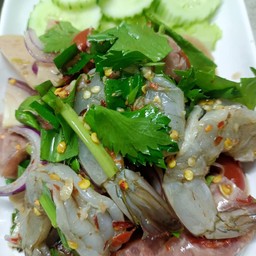 ตำแหนมกุ้งสด