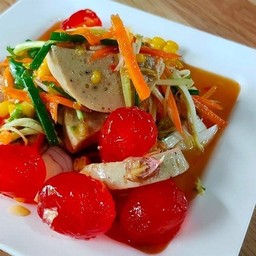 ยำไข่แดงหมูยอ