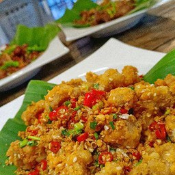 เอ็นไก่คั่วพริกเกลือ