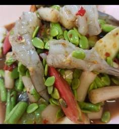 ตำถั่วกุ้งสด