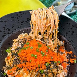 พาสต้าซอสครีมไข่กุ้งญี่ปุ่น