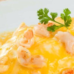 ข้าวไข่ข้นกุ้งสับ