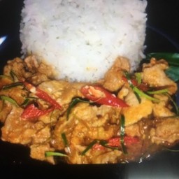 ข้าวพริกแกงหมูสับ