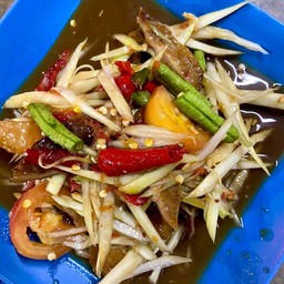 ตำปูปลาร้าคอหมูย่าง