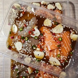 กุ้ง + ม่อน ดองน้ำปลากวน พร้อมซีฟู้ด