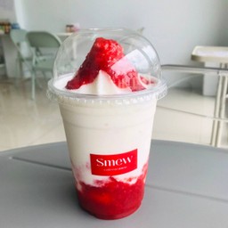 นมสดสตอเบอรีโฮมเมดปั่น