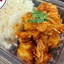 ข้าวกุ้งผัดกระเทียม