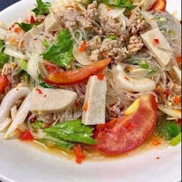 ยำวุ้นเส้นหมูยอ+หมูสับ