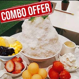 (ชุดคอมโบ) บิงชูผลไม้ฟรี 2 อย่าง + ขนมหวานฟรี 3 อย่าง