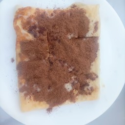 โรตีใส่ไข่+ไมโล(ม้วนกระดาษ)