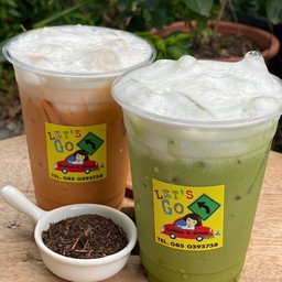 ชาเขียวนม Let's go 16 Oz