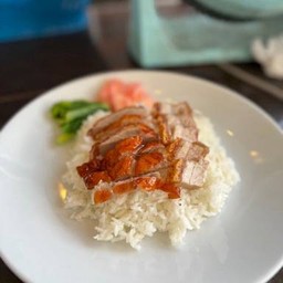 ข้าวหน้าเป็ด + หมูกรอบ