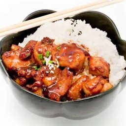 ข้าว ไก่กรอบ คลุกเทอริยากิ ซอส