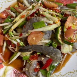 ตำกุ้งสด