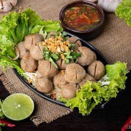 ลูกชิ้นลวก เนื้อ