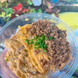 ข้าวไข่ข้นหมูสับผัดซีอิ๊ว(ไข่2ฟองนะจ๊ะ)