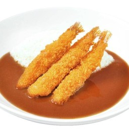 ข้าวแกงกะหรี่กุ้ง Fried shrimp curry rice