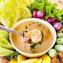 ชุดกุ้งหลนผักสด
