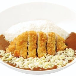 ข้าวแกงกะหรี่หมู+ชีส Fried pork curry with cheese