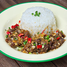 ข้าวเป็ดคั่วพริกเกลือ