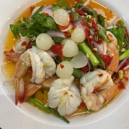 ยำกุ้งดอง กระเทียมโทน