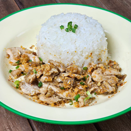 ข้าวไก่ทอดกระเทียม