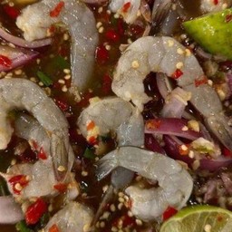 ยำกุ้งสดน้ำปลาร้า