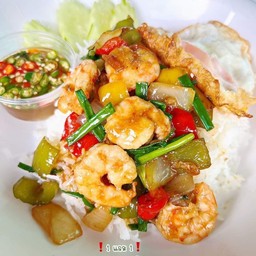 ผัดผริกหยวกกุ้ง