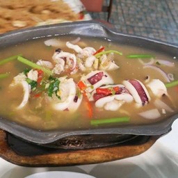 หมึกไข่นึ่งมะนาว