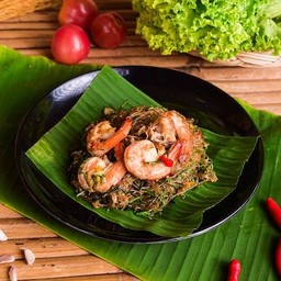 ผัดวุ้นเส้นชะอม(กับข้าว)