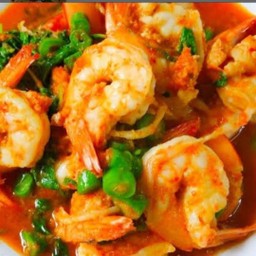 ผัดผริกแกงกุ้ง หน่อไม้