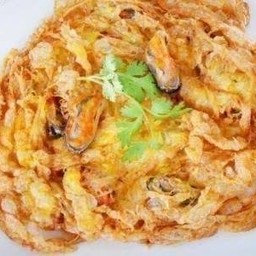 ข้าวไข่เจียว+หอยแมลงภู่