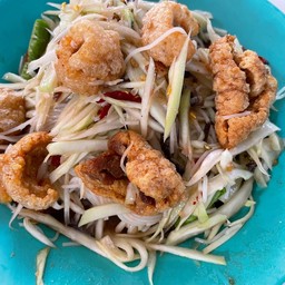 ตำซั่วขนมจีนแคปหมู