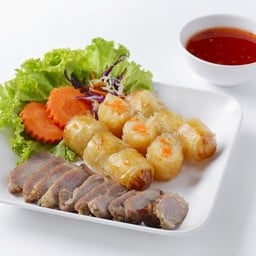 ข้าวเหนียวทอดหมูย่าง