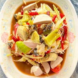 ตำป่า ลูกค้ากินเผ็ดน้อย เผ็ดกลาง หรือไม่เผ็ด กรุณาระบุพริกค่ะ