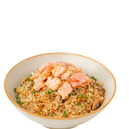 ข้าวผัดแซลมอน Salmon fried rice