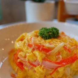 ไข่เจียว2ฟองธรรดา ราดข้าว