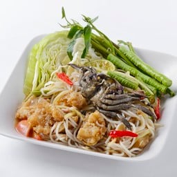 ตำซั่วปูปลาร้าใส่แคปหมู