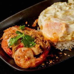 ข้าวกุ้ง กระเทียม